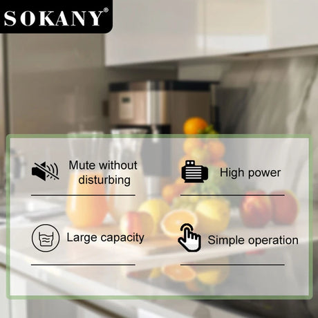 خلاط سوكاني ديجيتال كاتم للصوت 8000 وات 6 سرعات 2 لتر موديل SK-03024