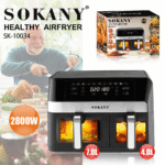 ⁦قلايه سوكانى 7 لتر + 4 لتر 2 باب 2800 وات SK-10034⁩ - الصورة ⁦2⁩