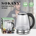 ⁦غلاية سوكاني زجاج 2 لتر 1500 وات موديل SK-1098⁩ - الصورة ⁦2⁩