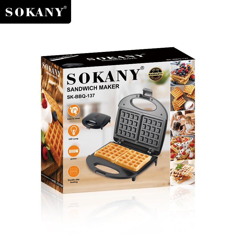 وافل ميكر سوكاني 800 وات موديل SK-BBQ-137