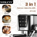 ⁦ماكينه قهوه اسبريسو سوكانى 3*1 1 لتر 1350 وات SK-04027⁩ - الصورة ⁦2⁩