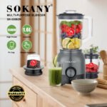 ⁦خلاط سوكاني 3×1 1500 وات سرعتين 1.6 لتر وعاء أكريليك  موديل SK-03062N⁩ - الصورة ⁦2⁩