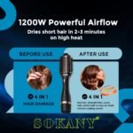 ⁦فرشة استشوار سوكاني 3×1 بقدرة 1200 وات موديل SK-15038⁩ - الصورة ⁦4⁩