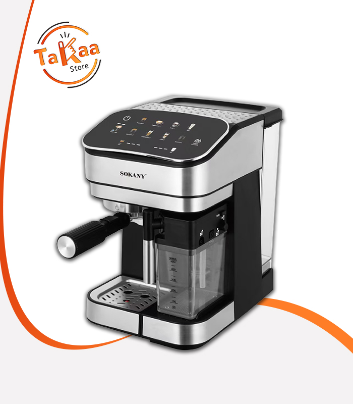 ماكينة قهوة سوكاني SK-04042، ماكينة قهوة اسبريسو 20 بار، Espresso Machine Sokany SK-04042، ماكينة قهوة سوكاني 1.8 لتر، ماكينة قهوة 1800 وات