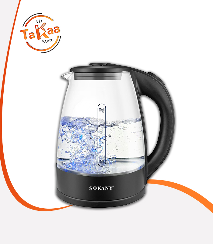 غلاية سوكاني SK-09068 زجاج 1.8 لتر 1500 وات
